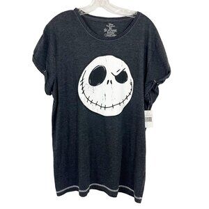 NEW The Nightmare Before Christmas Jack Big Face Tee Rolled Cuff - Women's XL